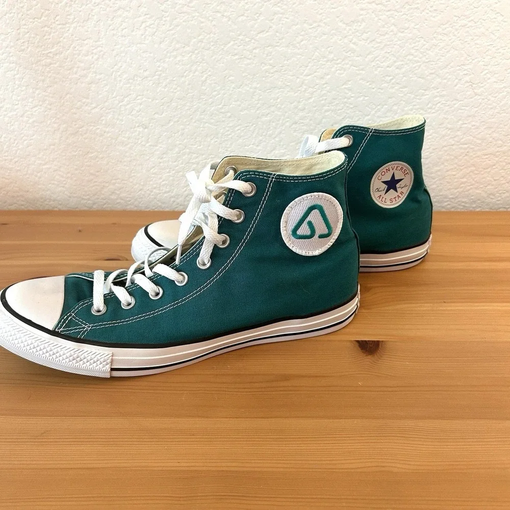 Converse Shoes Mens 10.5 Womens 12.5 CT All Star Hi Sneakers 151172C Teal Green - Picture 5 of 7